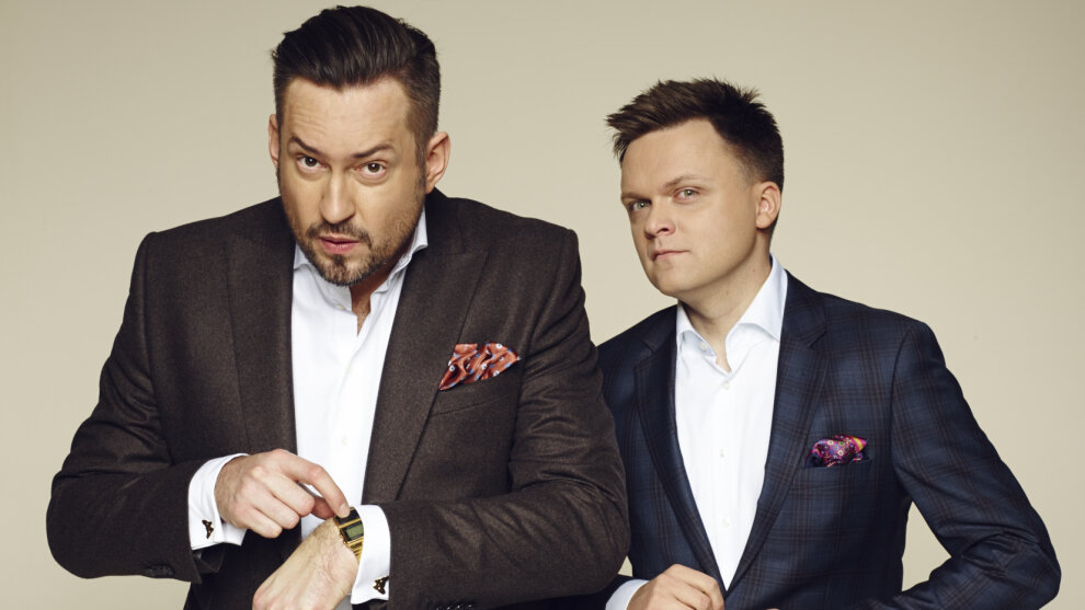 Marcin Prokop i Szymon Hołownia przed obiektywem